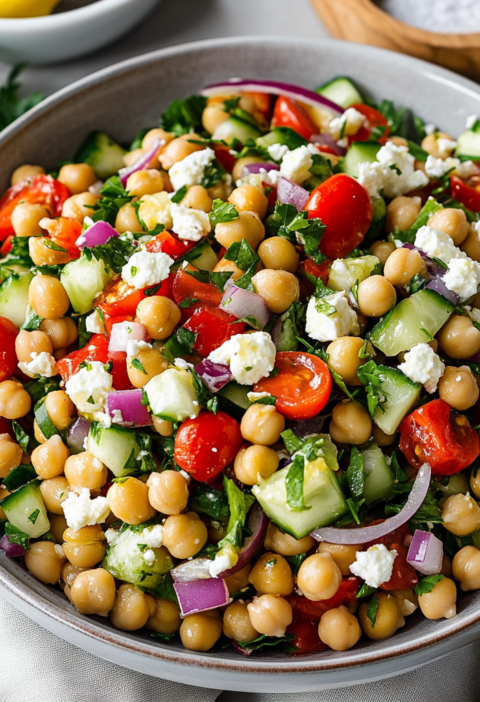 Mediterranean Chickpea Salad Recipe for Simple Summer Eating
