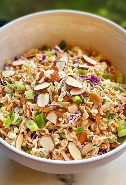 Easy Asian Slaw Recipe with Ramen Noodles