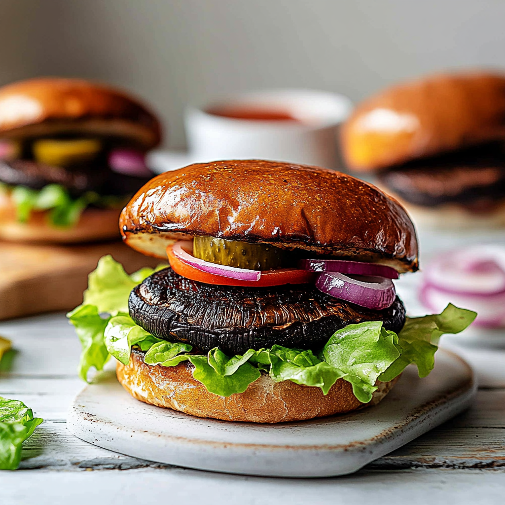 Perfect Portobello Mushroom Burgers Recipe 2 Perfect Portobello Mushroom Burgers Recipe