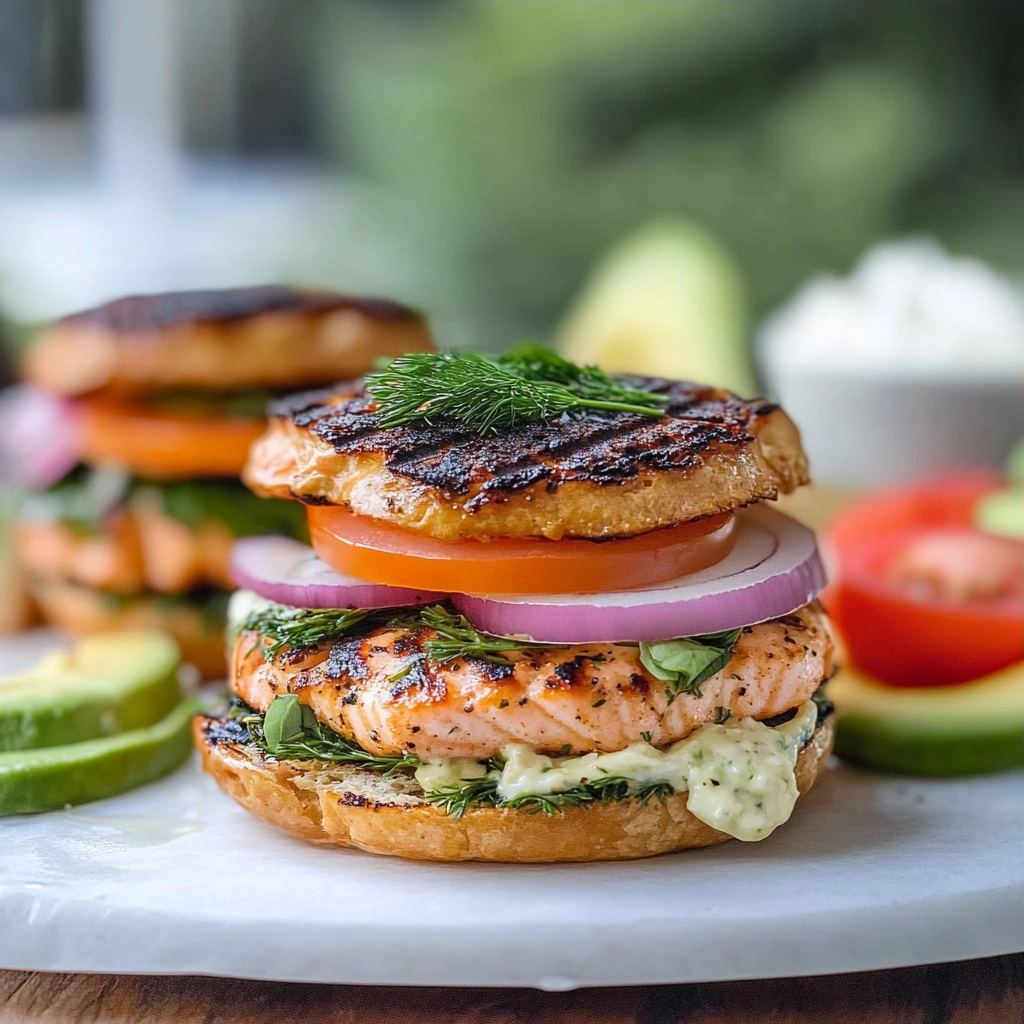 Grilled Salmon Burgers Recipe for Summer Dinners 2 Grilled Salmon Burgers Recipe for Summer Dinners