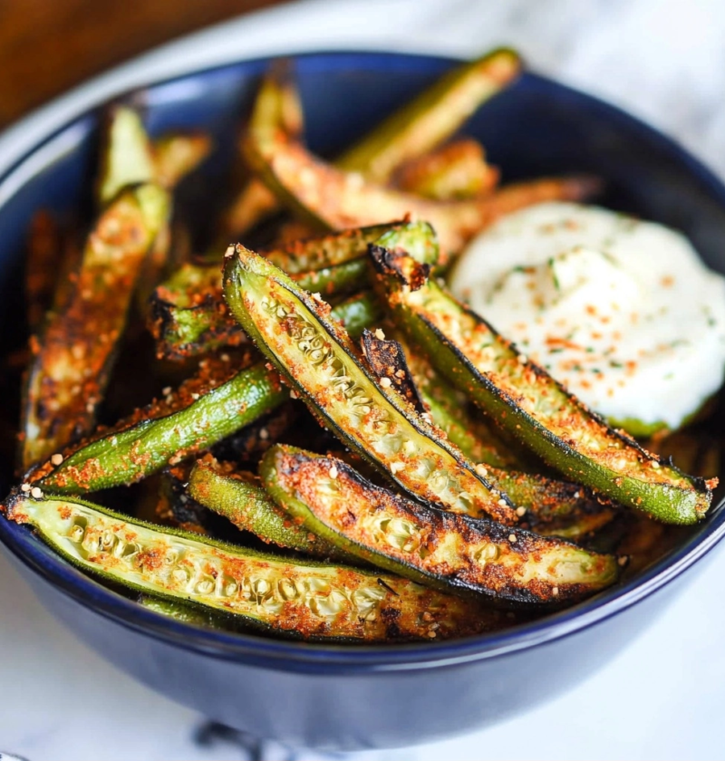 Okra Fries: Perfectly Crispy Baked Side