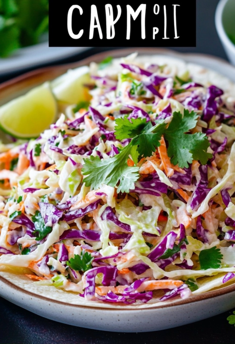 Cabbage Slaw for Fish Tacos Recipe
