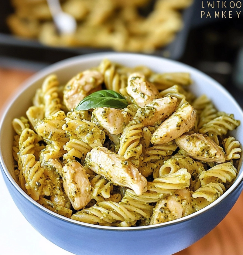 Chicken Pesto Pasta with Chicken and Basil Cream Sauce 9 Chicken Pesto Pasta with Chicken and Basil Cream Sauce