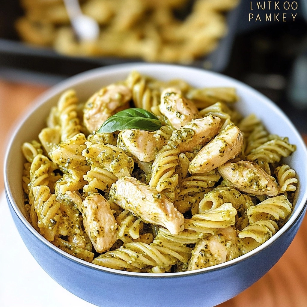 Chicken Pesto Pasta with Chicken and Basil Cream Sauce 2 Chicken Pesto Pasta with Chicken and Basil Cream Sauce