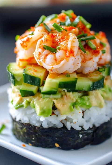 Shrimp Sushi Stacks Recipe: Delicious Easy Dinner Idea