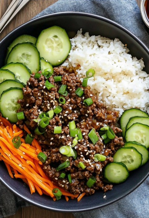 Korean Beef Cucumber Bowls: Easy Weeknight Dinner Recipe With Beef