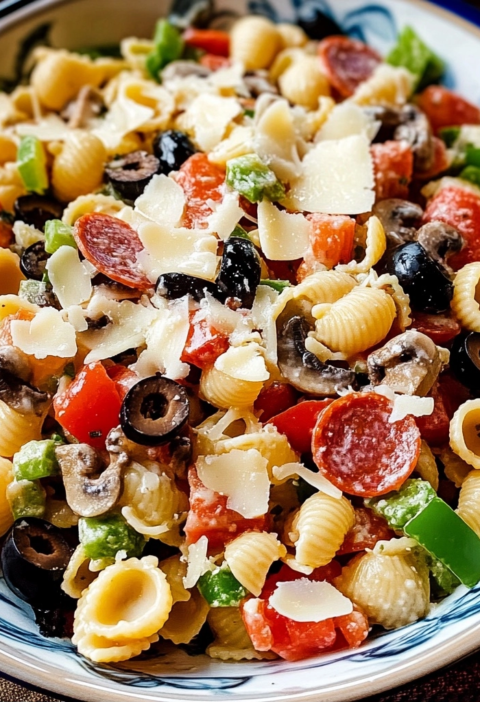 Pizza Pasta Salad for Family Gatherings