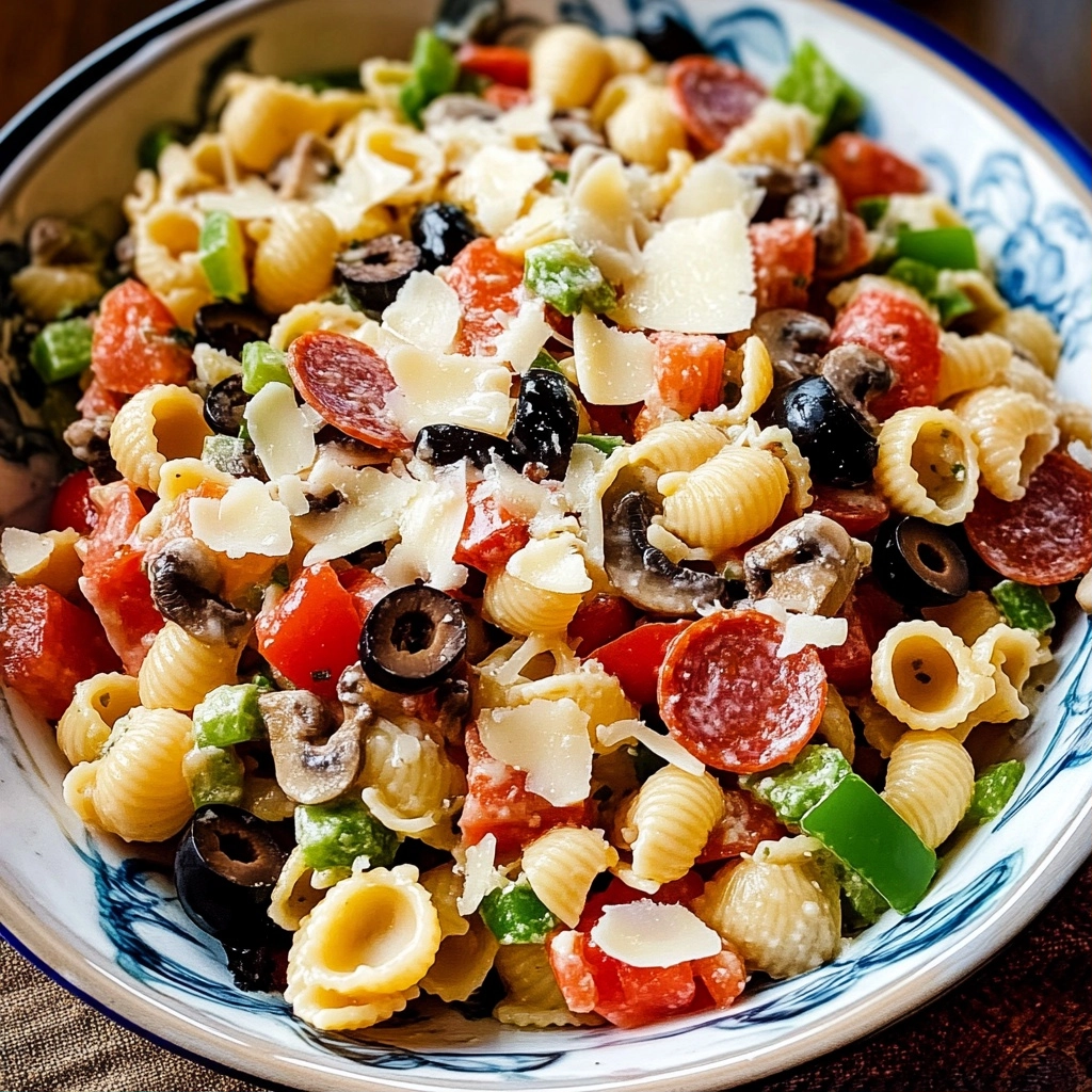 Pizza Pasta Salad for Family Gatherings 2 Pizza Pasta Salad for Family Gatherings