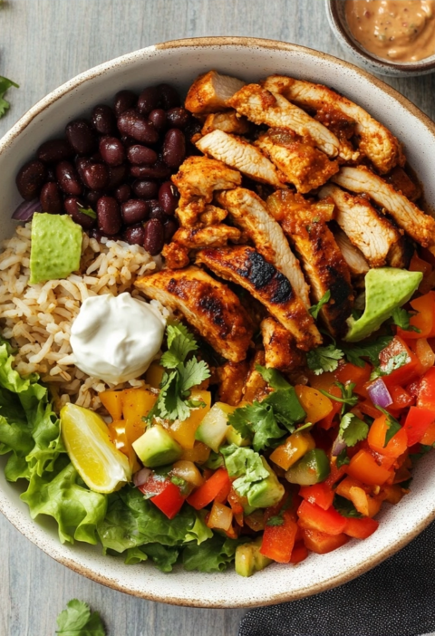 Chicken Fajita Burrito Bowls Recipe for Easy Dinners