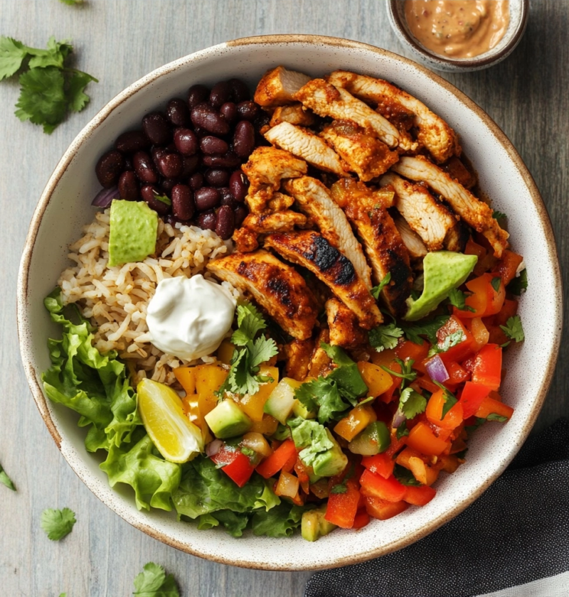 Chicken Fajita Burrito Bowls Recipe for Easy Dinners 4 Chicken Fajita Burrito Bowls Recipe for Easy Dinners
