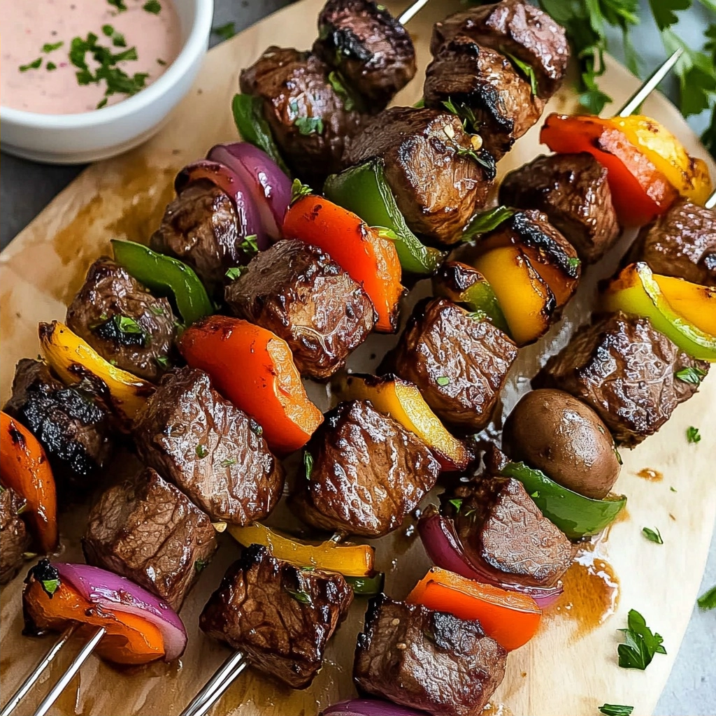Juicy Steak Kabobs with Perfect Marinade 2 Juicy Steak Kabobs with Perfect Marinade