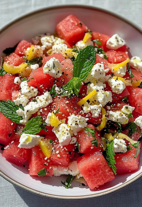 Watermelon Feta Mint Salad: A Refreshing Summer Side Dish