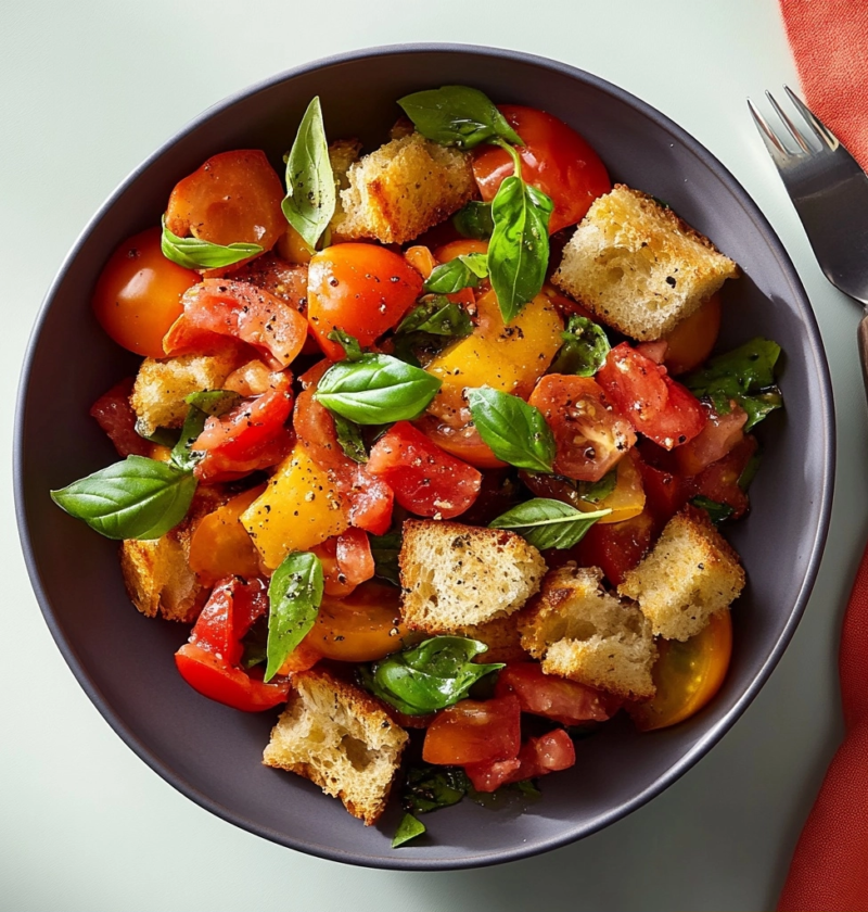 Classic Panzanella Salad with Rustic Italian Bread 1 Classic Panzanella Salad with Rustic Italian Bread